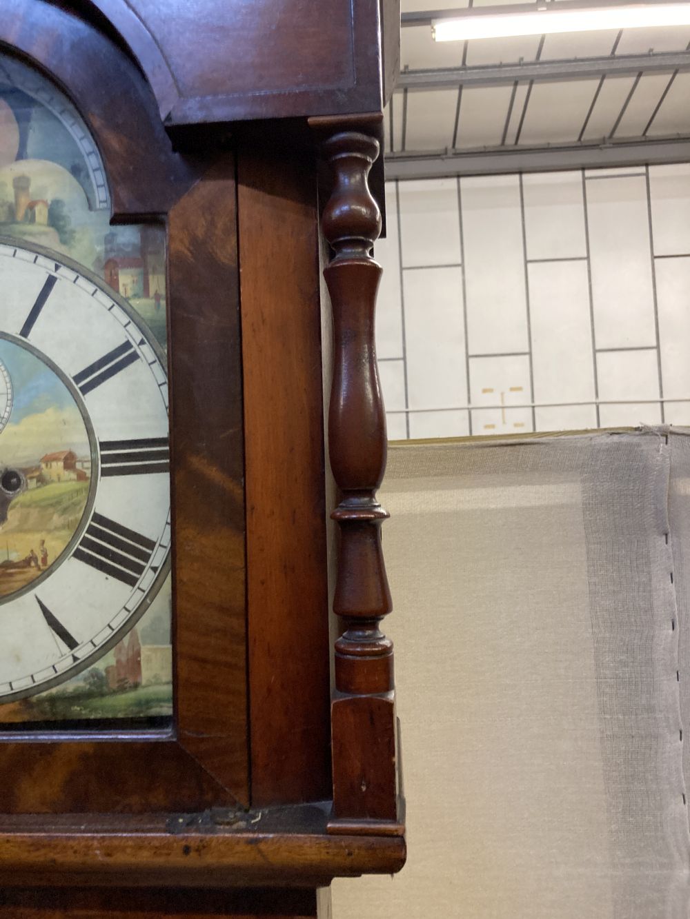 A mid 19th century mahogany North Country eight day longcase clock, height 228cm